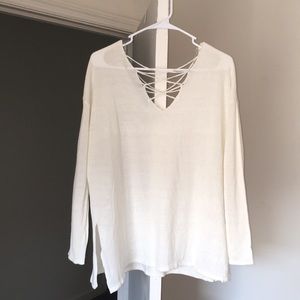 White long-sleeve shirt